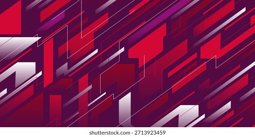 Abstrakter Unternehmenshintergrund in Rot und Weiß. Vektorgrafik. Grafikkonzept für Ihr Design