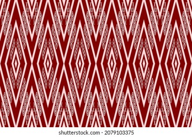 red and white abstract with geometric design