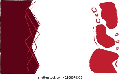 Red white abstract geometry landing page poster flyer banner template.