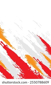 Fundo de textura grunge abstrato vermelho e branco e modelo de ilustração de design moderno para uniforme esportivo