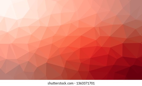 Red to white Abstract horizontal geometric low poly backgound modern design, vector illustration business template