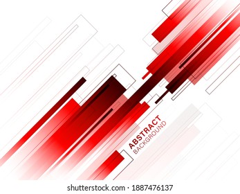 Líneas abstractas rojas y blancas o fondo de franja.