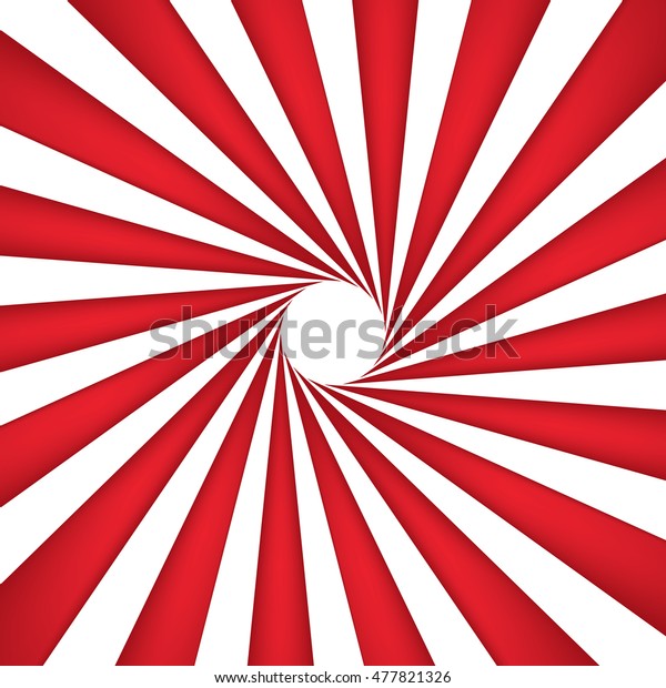 Red White Abstract Rays Circle Background Stock Vector Royalty