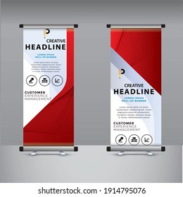 diseño de plantillas de banner de resumen rojo y blanco