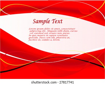 Una plantilla de tarjeta de negocio vectorial abstracta roja y blanca con espacio para texto