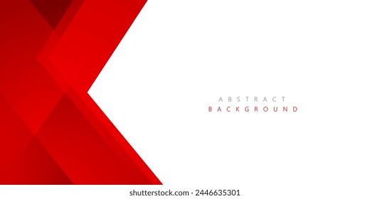 Fondo moderno de flecha roja y blanca con espacio para texto y mensaje. Ilustración vectorial