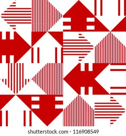 red & white arrow seamless pattern