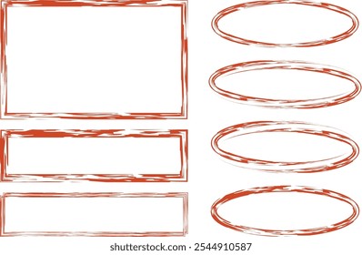 red white artwork abstract pattern frames set vector