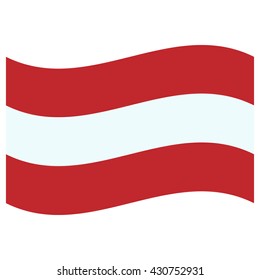 red and white austrian flag flying in the breeze