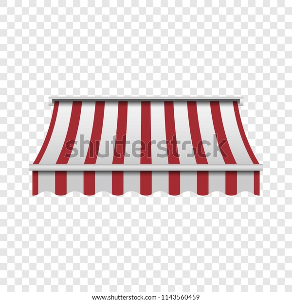 Download Red White Awning Mockup Realistic Illustration Stock Vector Royalty Free 1143560459