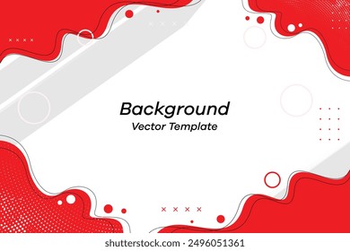 fondo rojo y blanco, fondo líquido con Plantilla de Vector de color rojo y blanco EPS 10