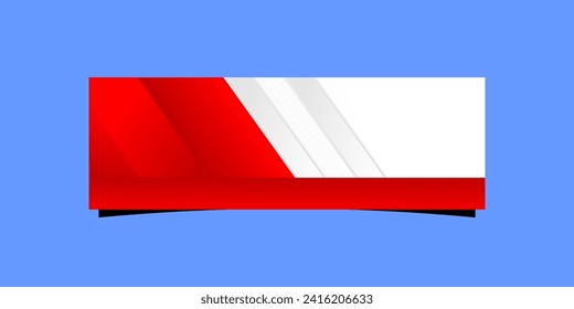 Red and White background with abstract design for banner