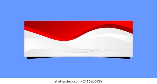Red and White background with abstract design for banner
