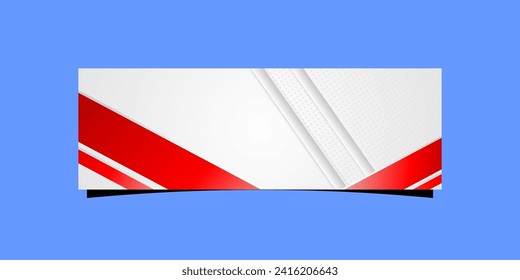 Red and White background with abstract design for banner