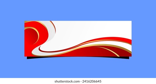 Red and White background with abstract design for banner