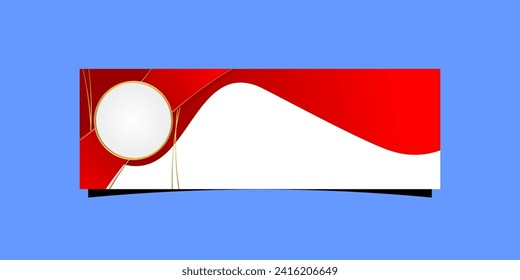 Red and White background with abstract design for banner