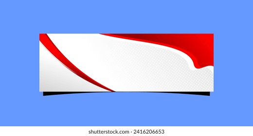 Fondo rojo y blanco con diseño abstracto para banner