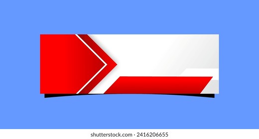 Red and White background with abstract design for banner