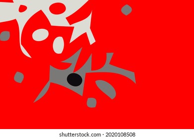 Red and white background. Abstract vector. Modern geometric design. 2D rendering digital illustration.