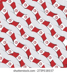 Red White Background, Background with Red and White Color, Multicolor Background, Rounded Background