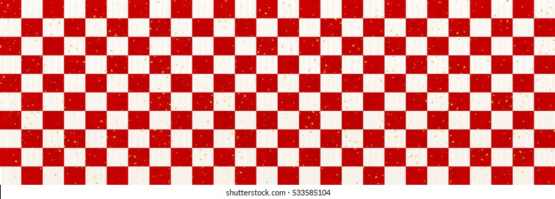 Red and white background first selling check