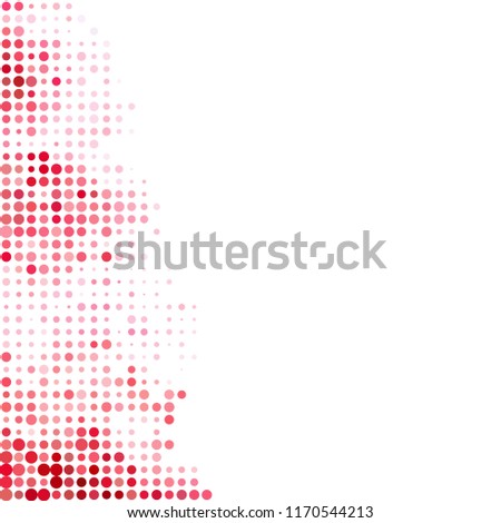 Red White Background. Halftone vector. Circles background. Random Dots. Grey and White shades. Grey background for your design. Digital. Mosaic effect.