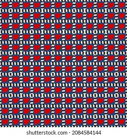 red and white background with hearts