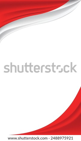 Red and White Background. indonesia flag. patriotic template, walpaper, banner with potrait orientation