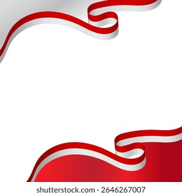 Red and white background and Indonesian flag, Indonesian independence day background in vector form
