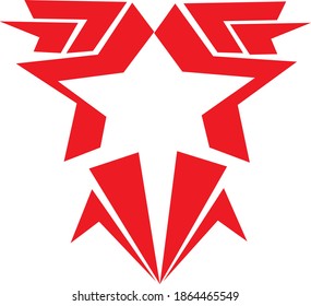 Creador del logotipo de fondo rojo y blanco