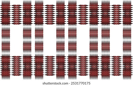 red and white background, set of seamless patterns as traditionally cultural red and black diamond patter on white background designs for fabric printing or wallpaper or background, cross grid square