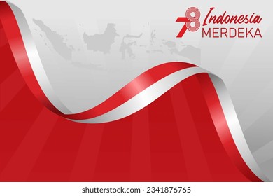 roter und weißer Hintergrund zum Thema Unabhängigkeit Indonesiens