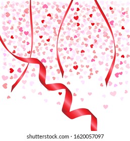 Red and white background Valentine's Day
