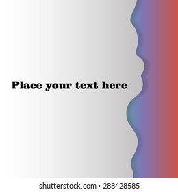 Red White Background. Vector abstract background with a dotted line. Background with place for text