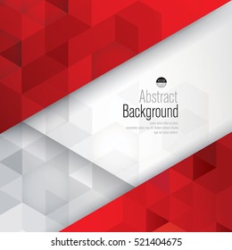 Red And White Background Vector. Can Be Used In Cover Design, Book Design, Website Background, CD Cover, Advertising.
