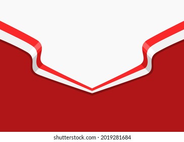 red and white background and wavy Indonesian flag. suitable for independence day banner