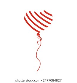 Red and white balloon with the Canadian maple leaf.