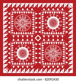 Made Bandana Pattern Design Patchwork Stock Vector (Royalty Free ...