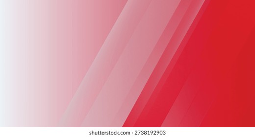 red and white banner background with diagonal stripes