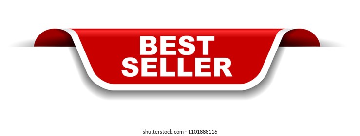 red and white banner best seller