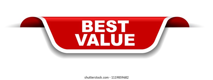 red and white banner best value