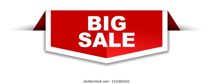red and white banner big sale