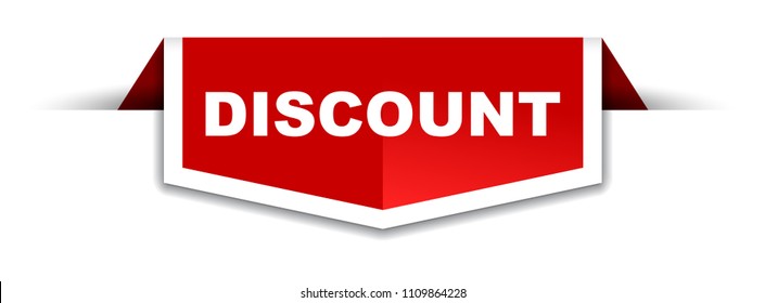 red and white banner discount