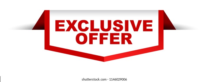 Red And White Banner Exclusive Offer