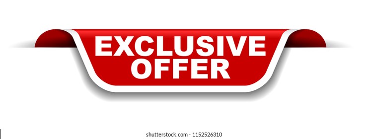 Red And White Banner Exclusive Offer