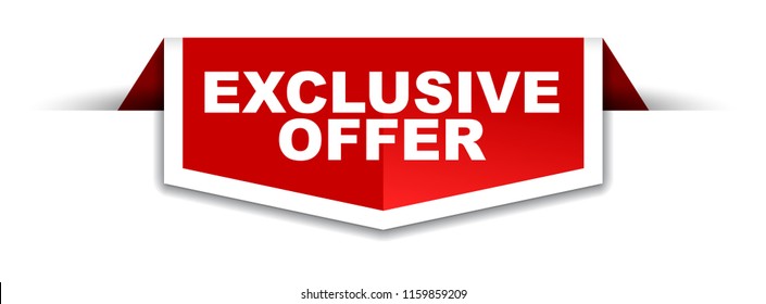 red and white banner exclusive offer