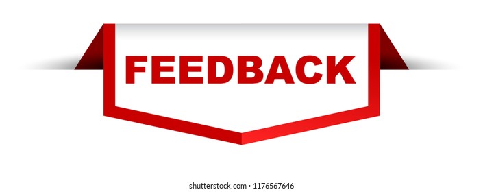 red and white banner feedback