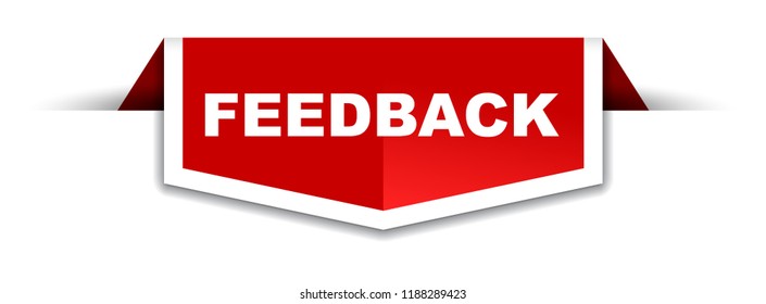 red and white banner feedback