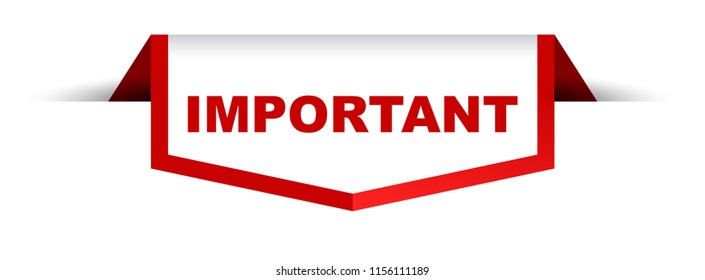 red and white banner important