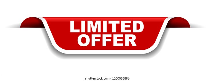 red and white banner limited offer